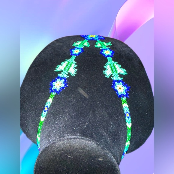 Burst of Joy: Handcrafted Blue Flower Bead Necklace by GrandmaMia - Picture 4 of 7